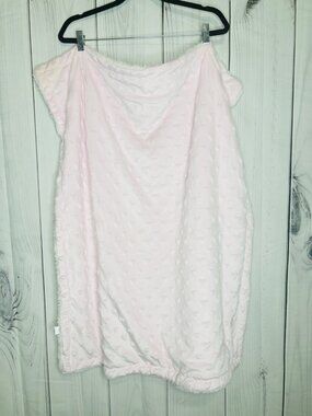 Baby Kiss Popcorn Heart Baby Blanket Pink Sherpa White 56 x 34